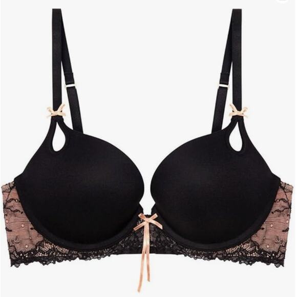 Heidi by Heidi Klum Boost Keyhole Push-Up Bra H212-1173B Black Size 36A - Picture 1 of 3